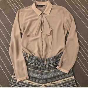 AX Armani Exchange Top Taupe Blouse
